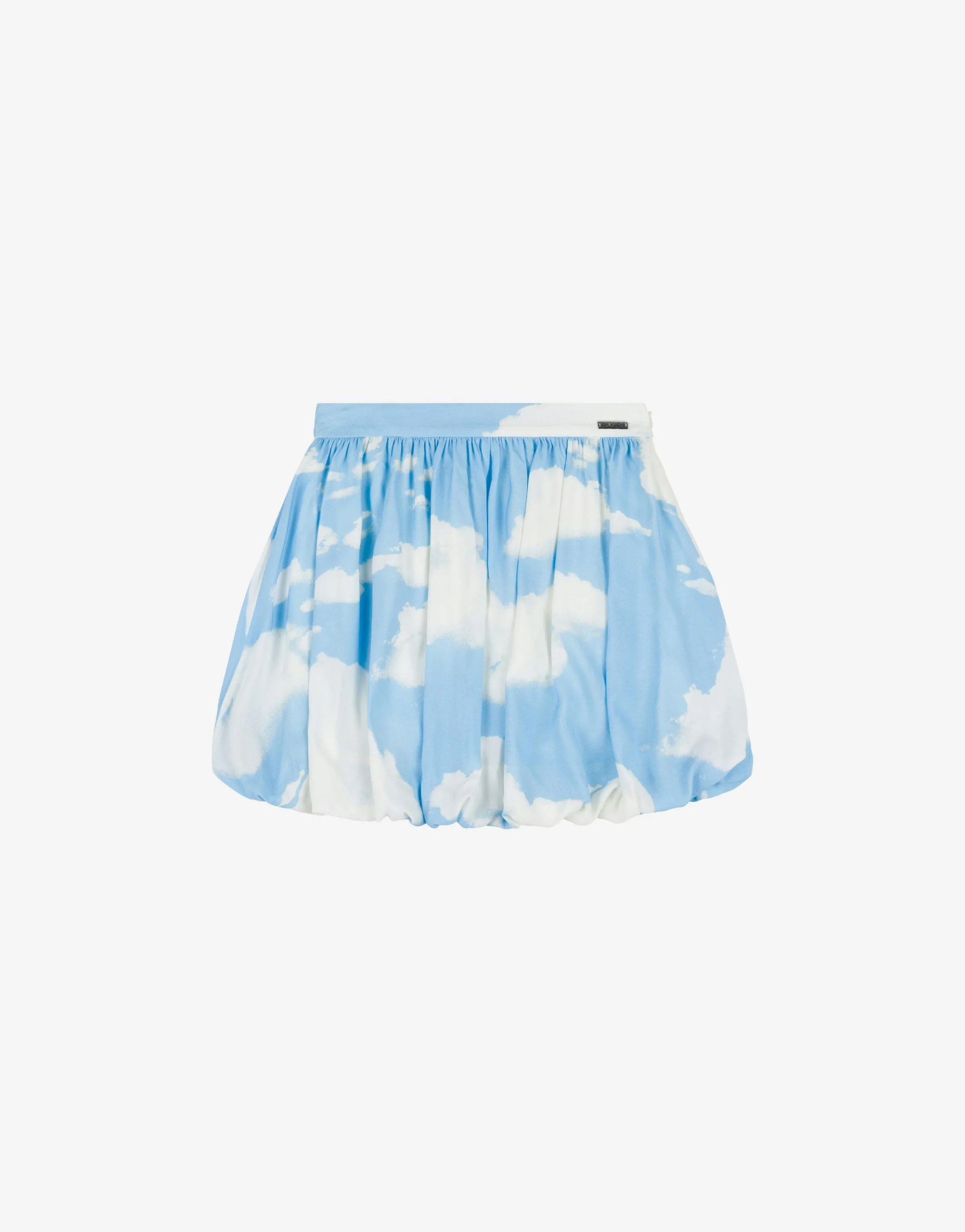 Allover Clouds crêpe skirt