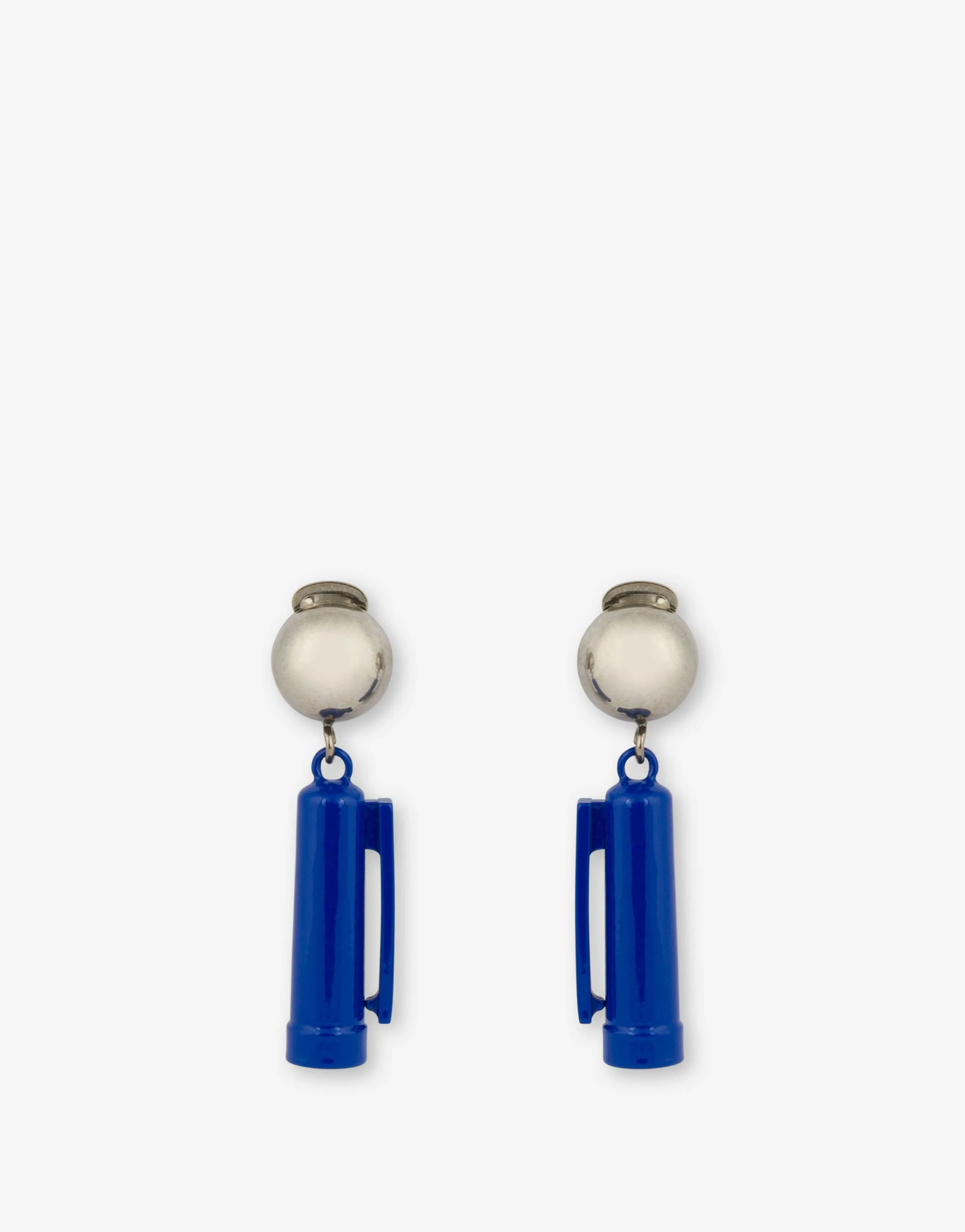 Blue Pen Cap drop earrings