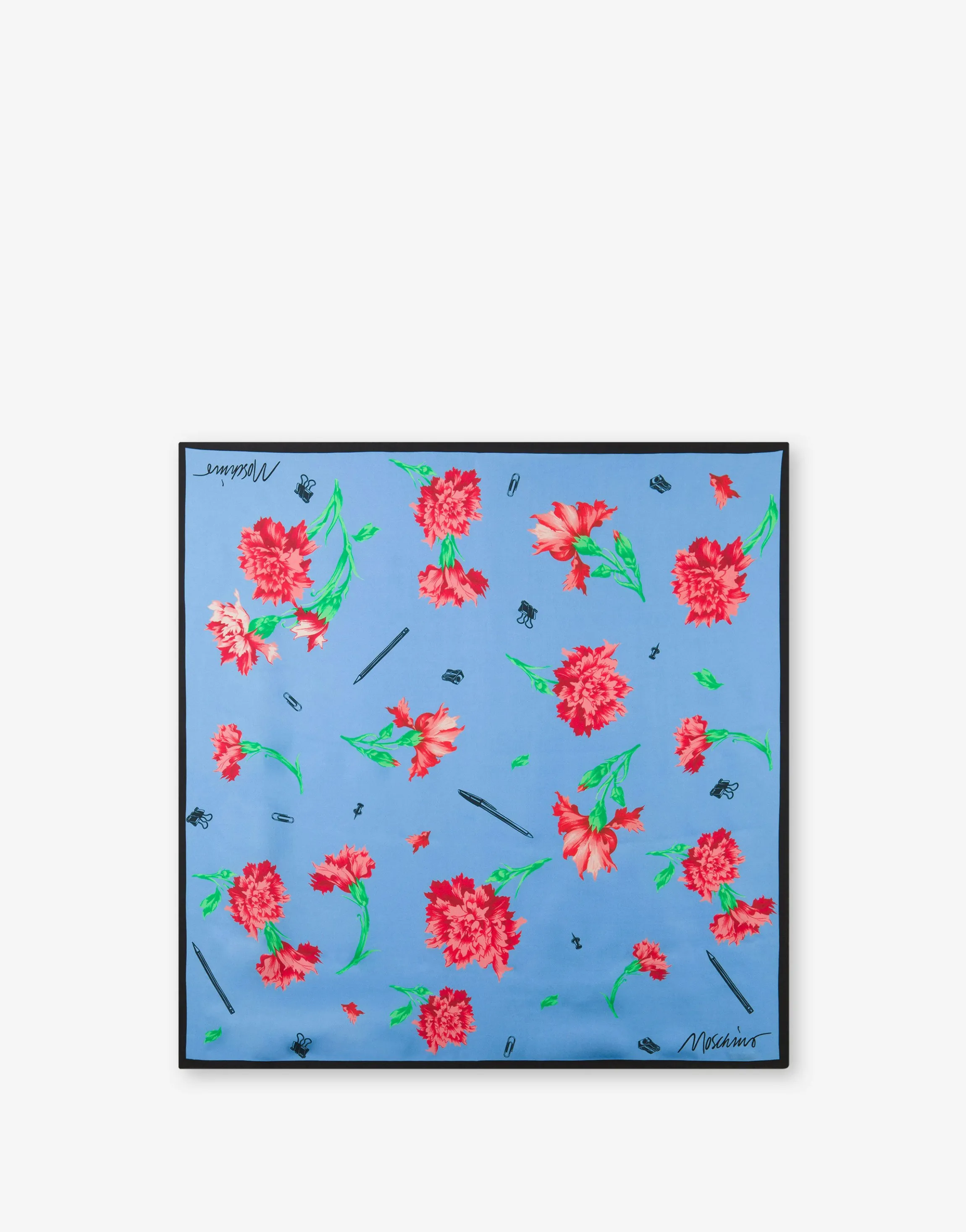 Carnation Print Silk Scarf