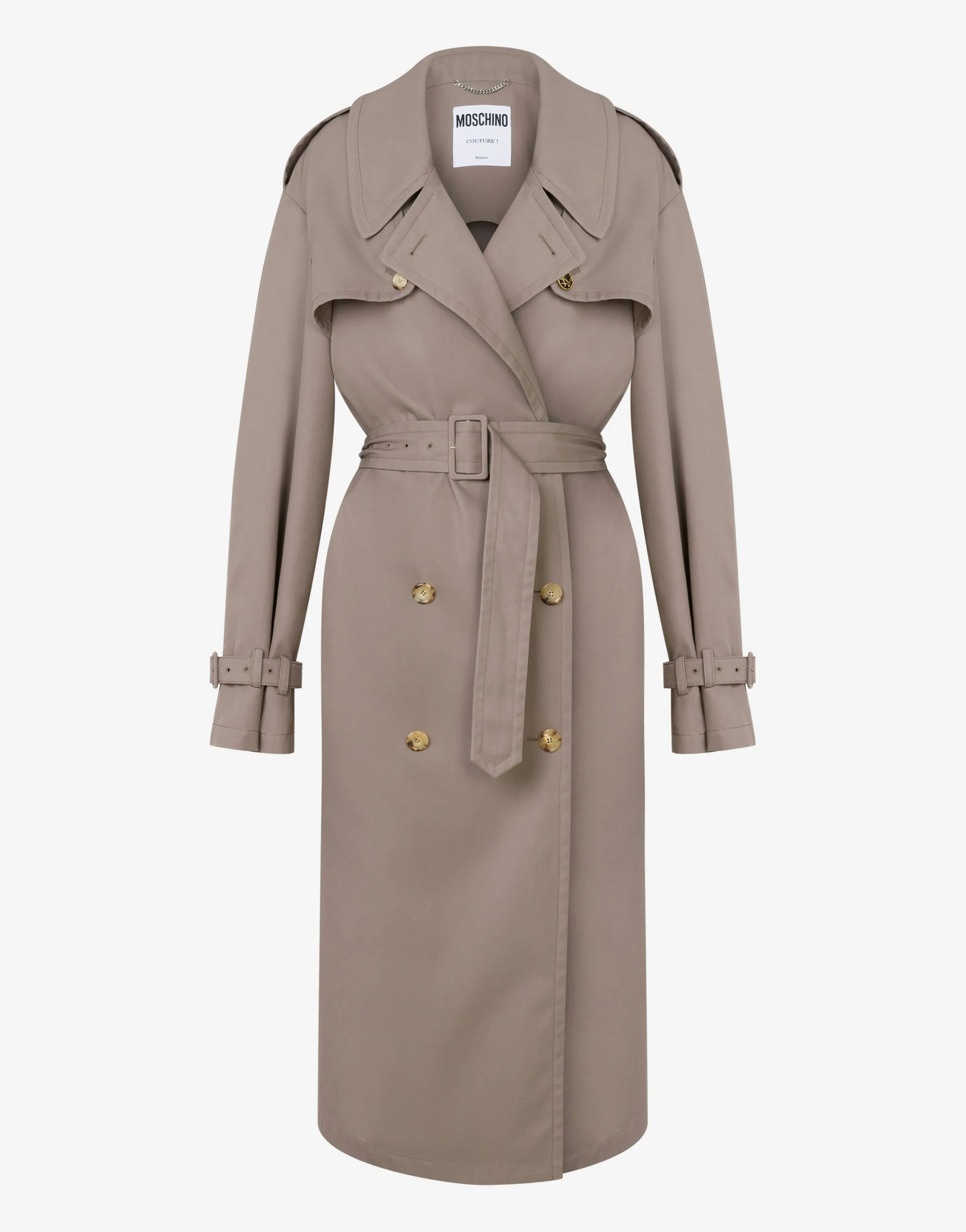 Cotton and Nylon Gabardine Trench Coat