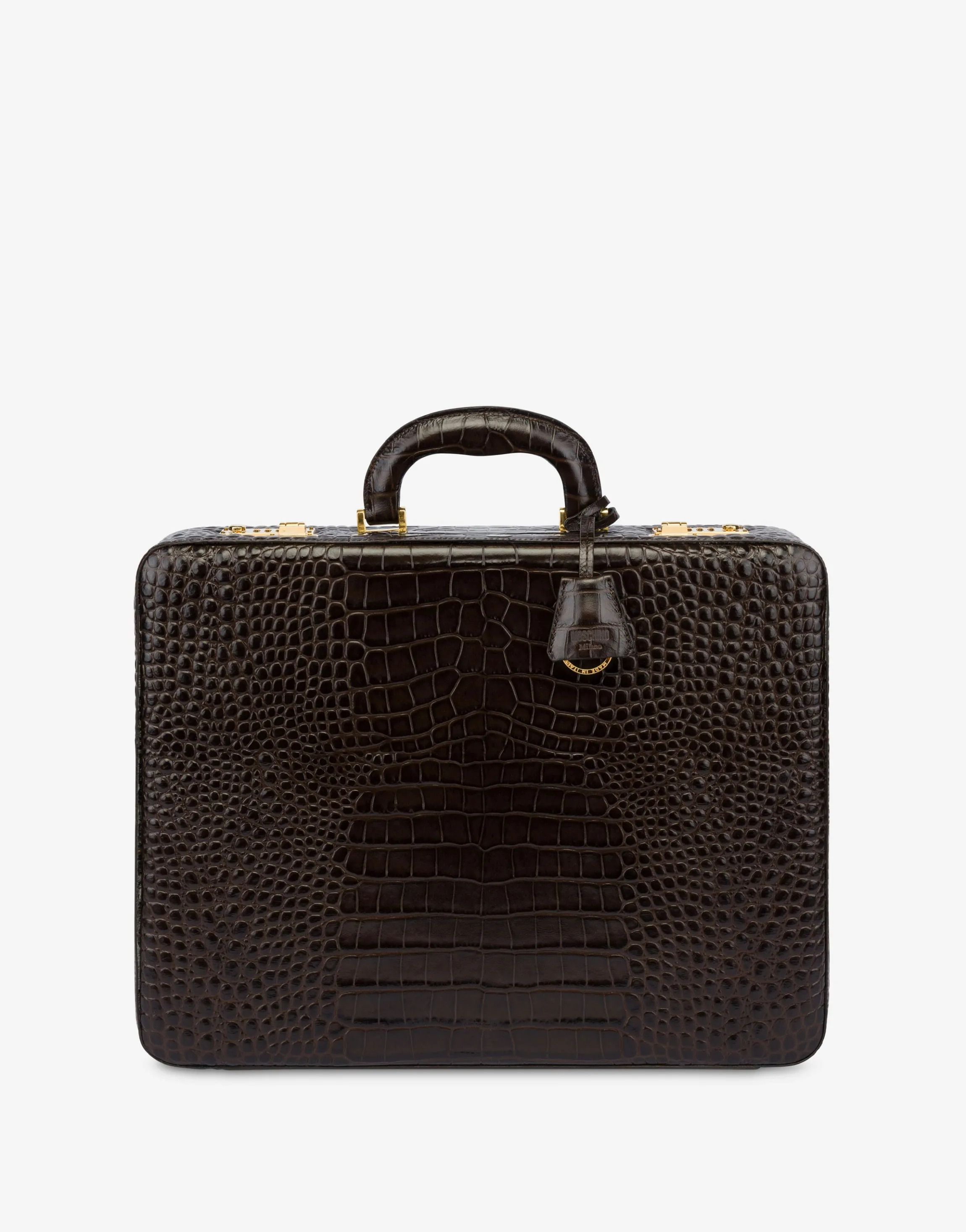 Croc Print Briefcase