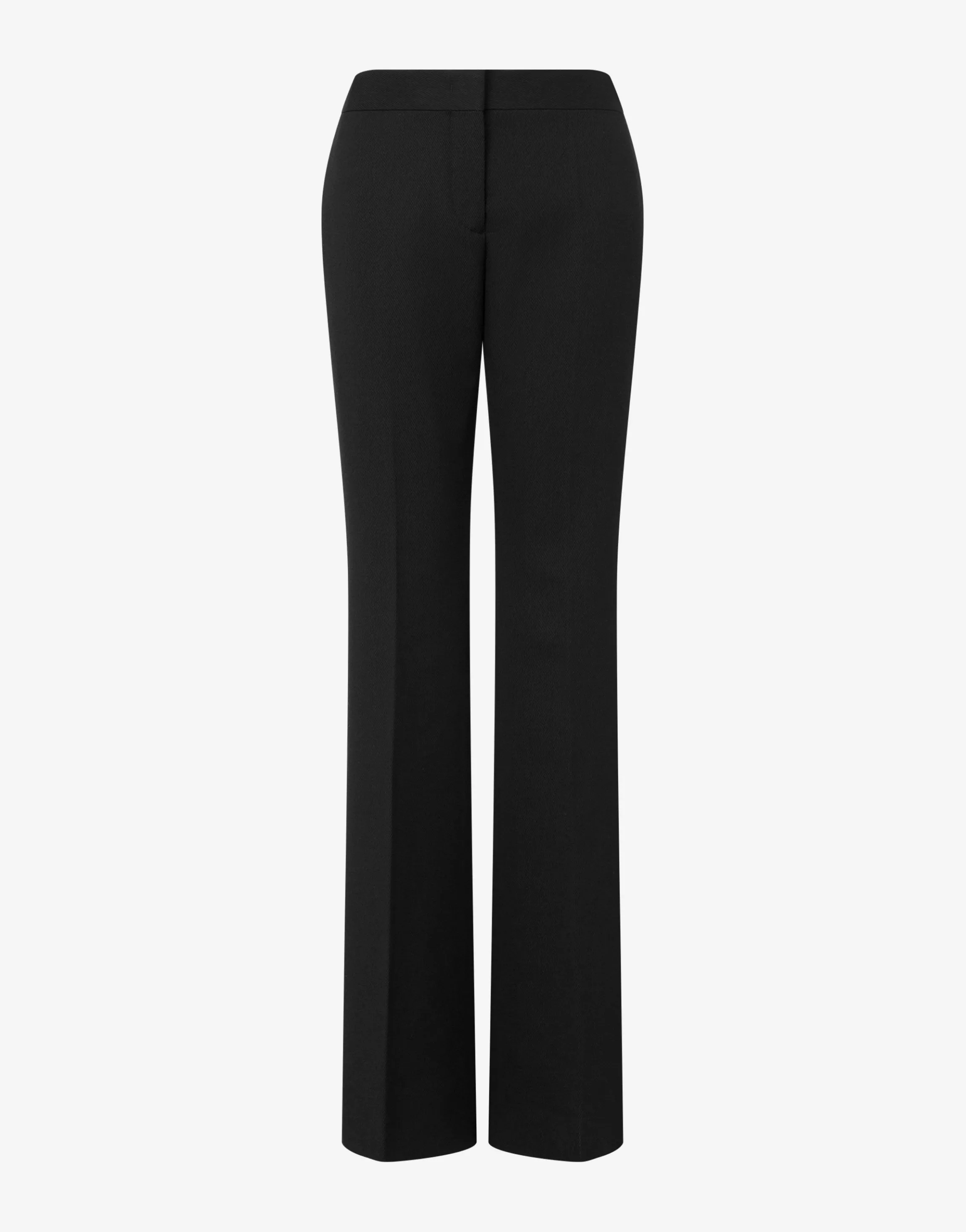 Diagonal wool-blend and nylon pants