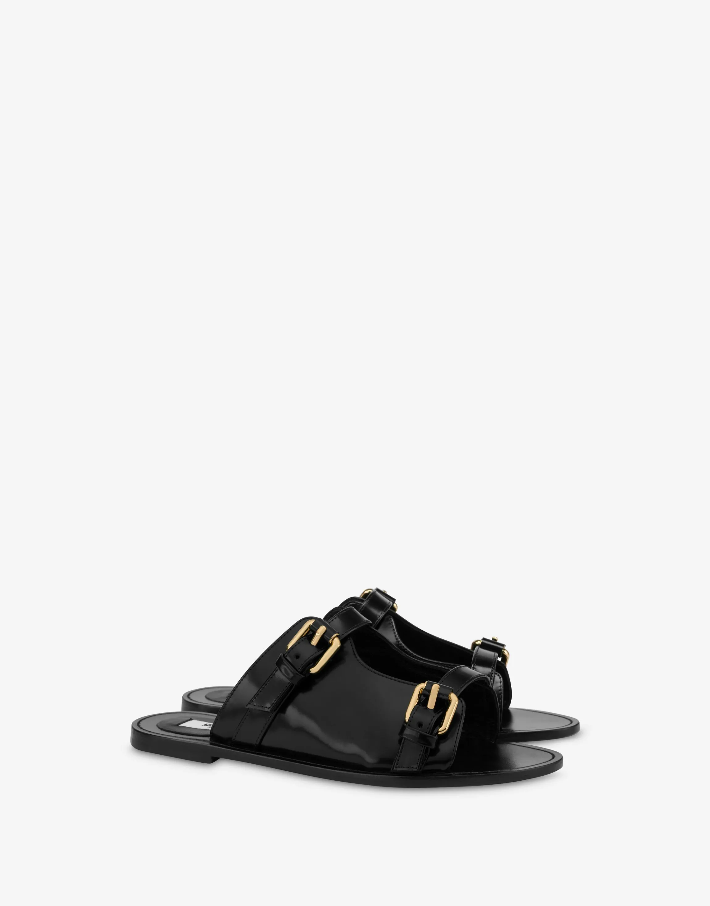Flat Moschino Buckle Sandals