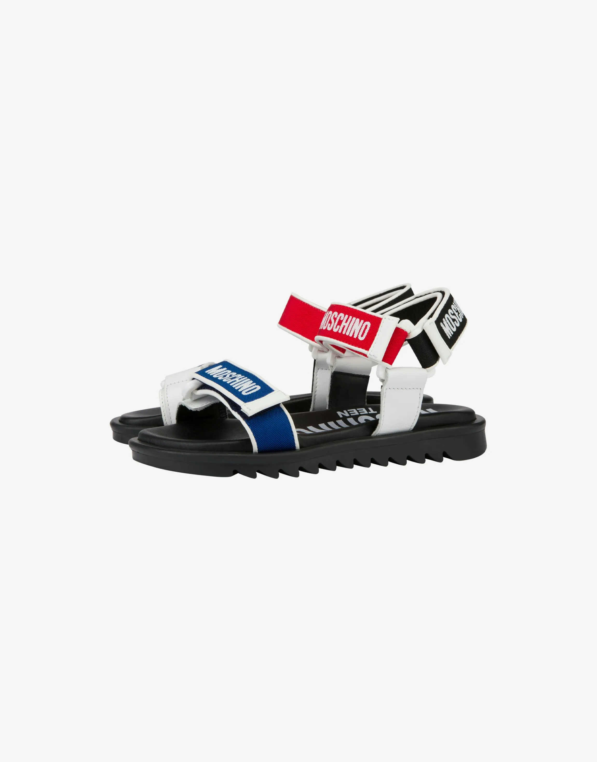 Flat Sandals with strap and logo