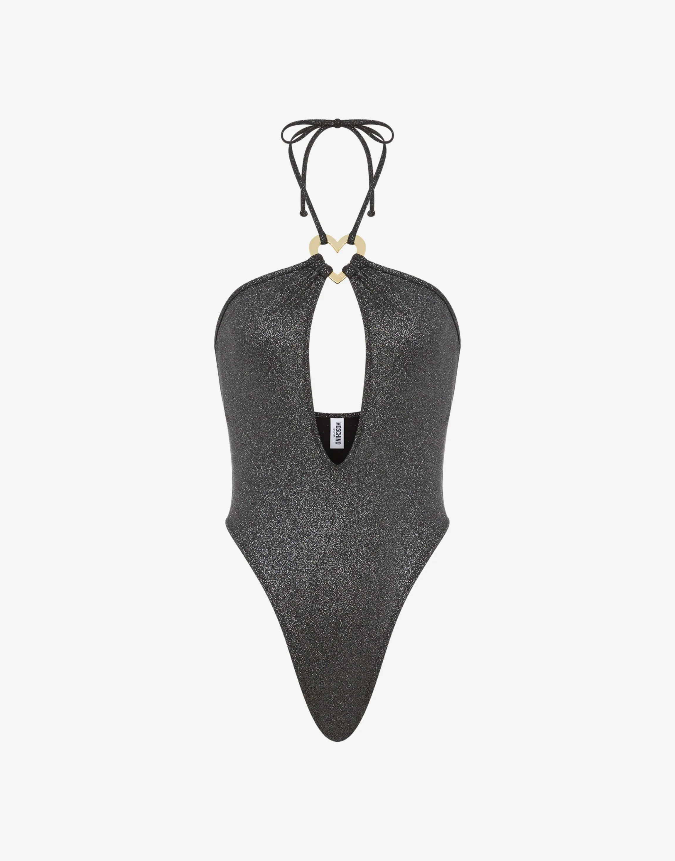 Glitter Metal Heart One-piece Swimsuit