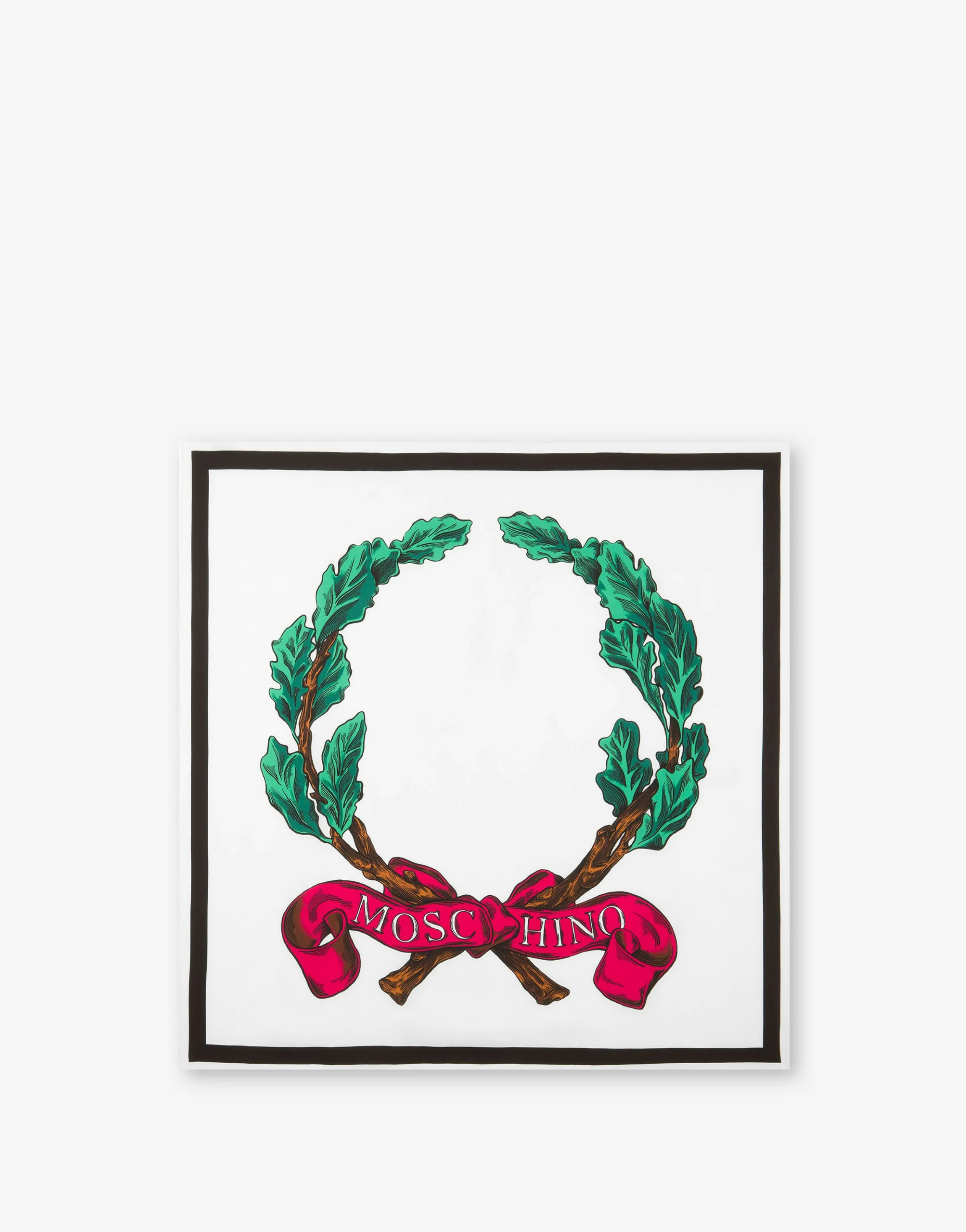 Laurel Crown Logo Silk Scarf