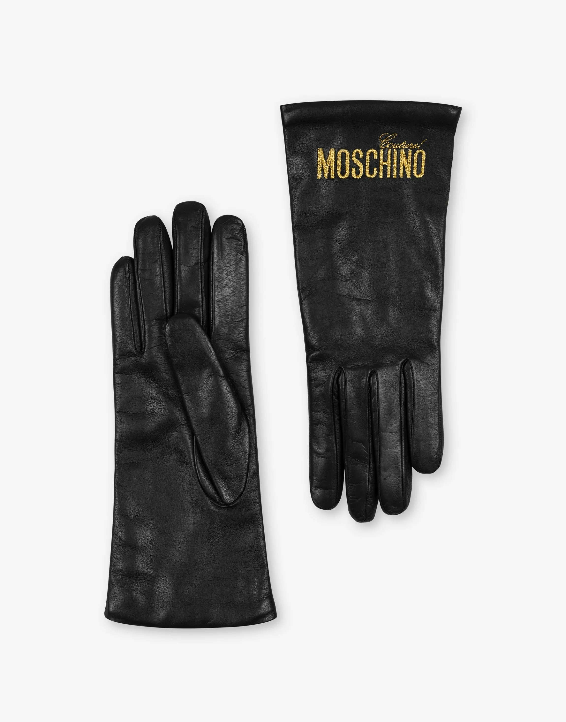Logo Embroidery nappa leather gloves