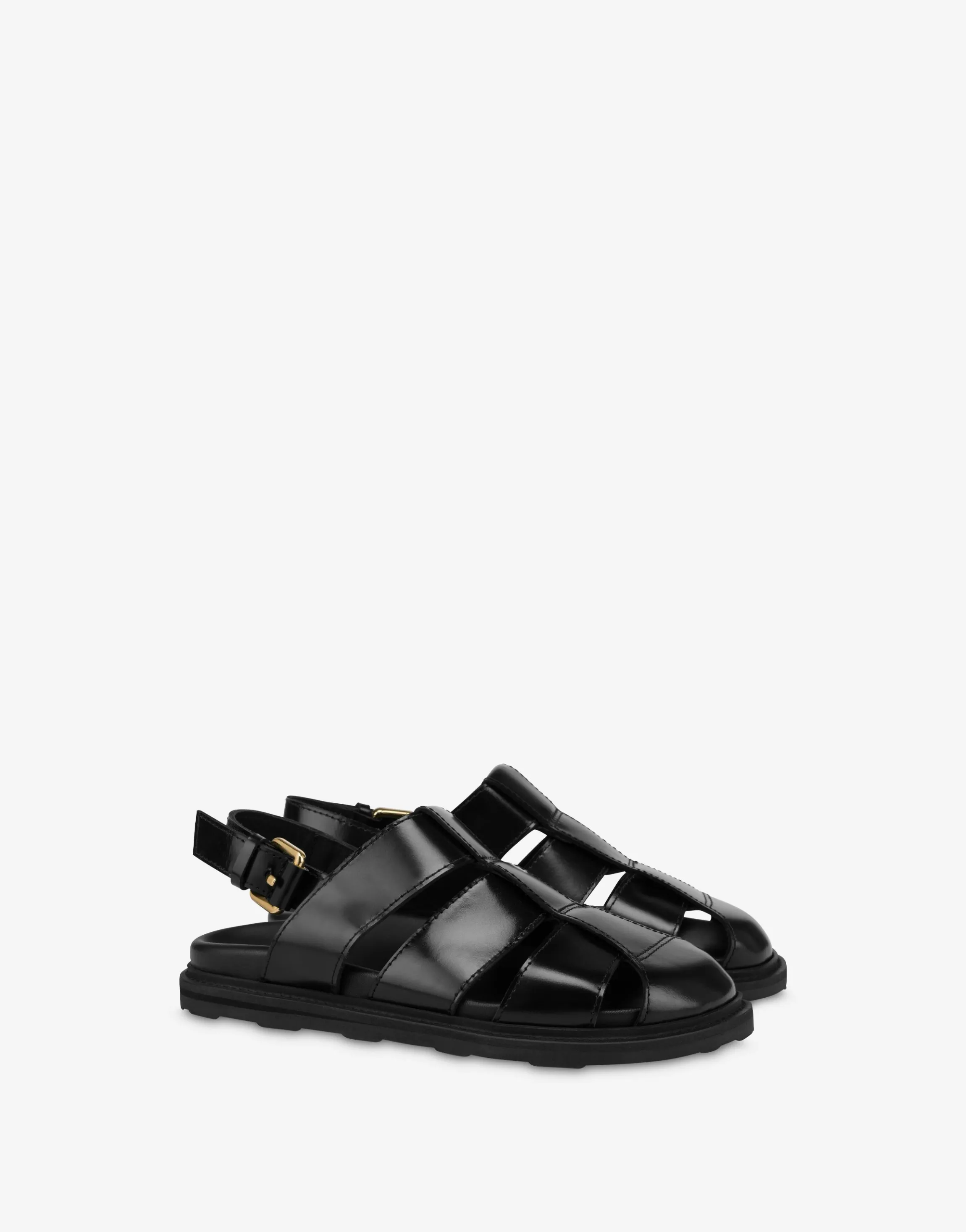 Sandals in brushed calf leather Sporty
