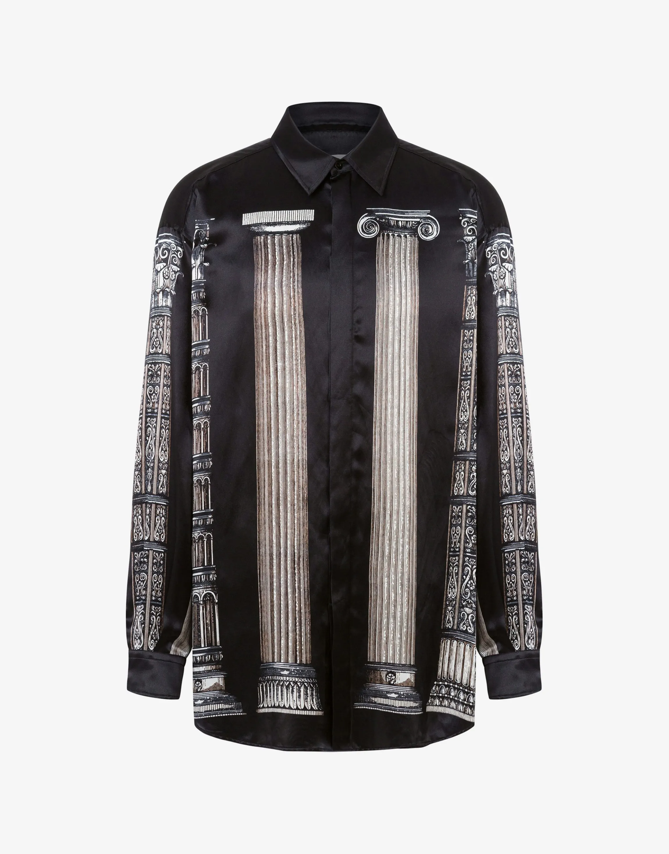 Satin Shirt Italian Columns