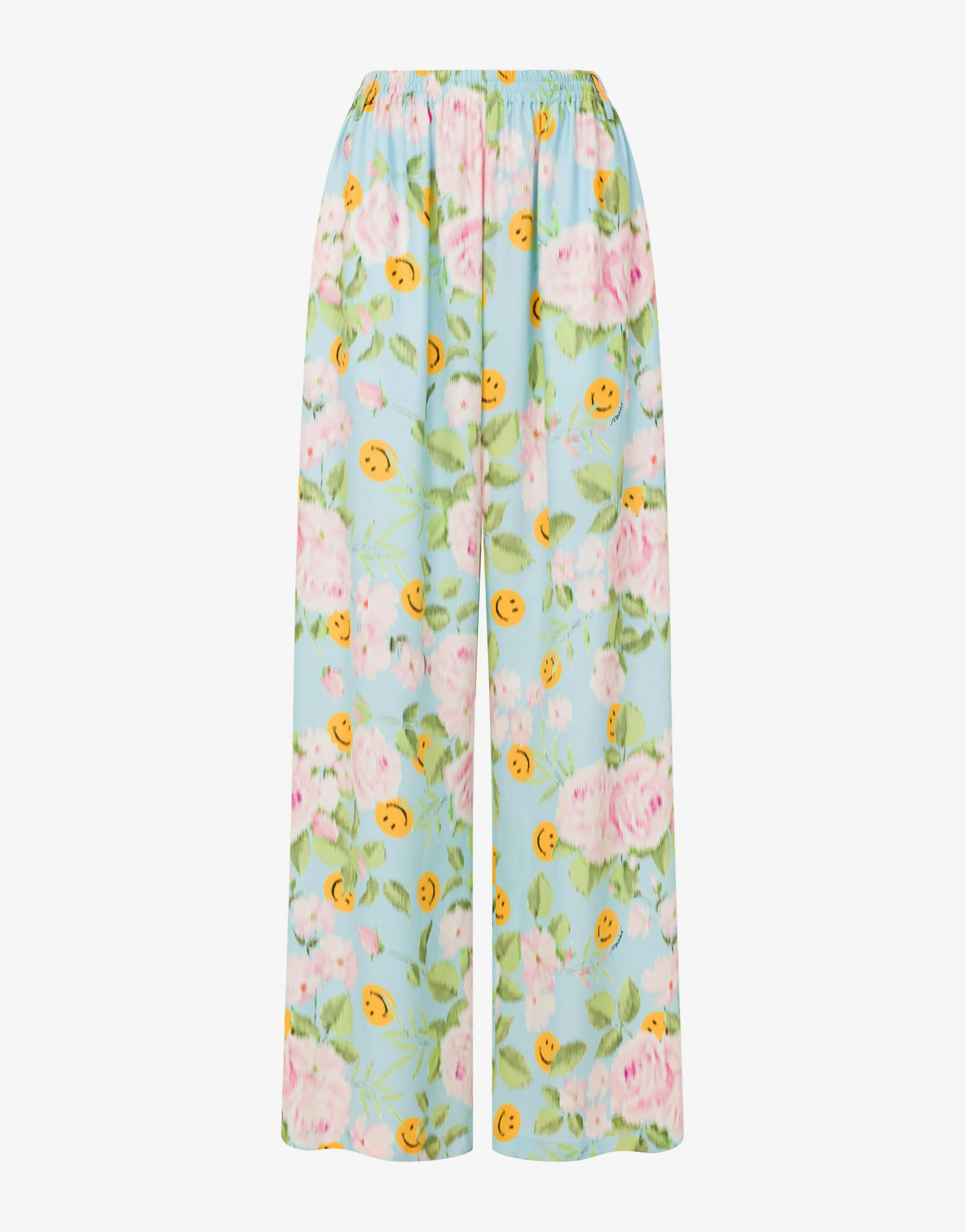 Silk satin pants Smiley® & Roses