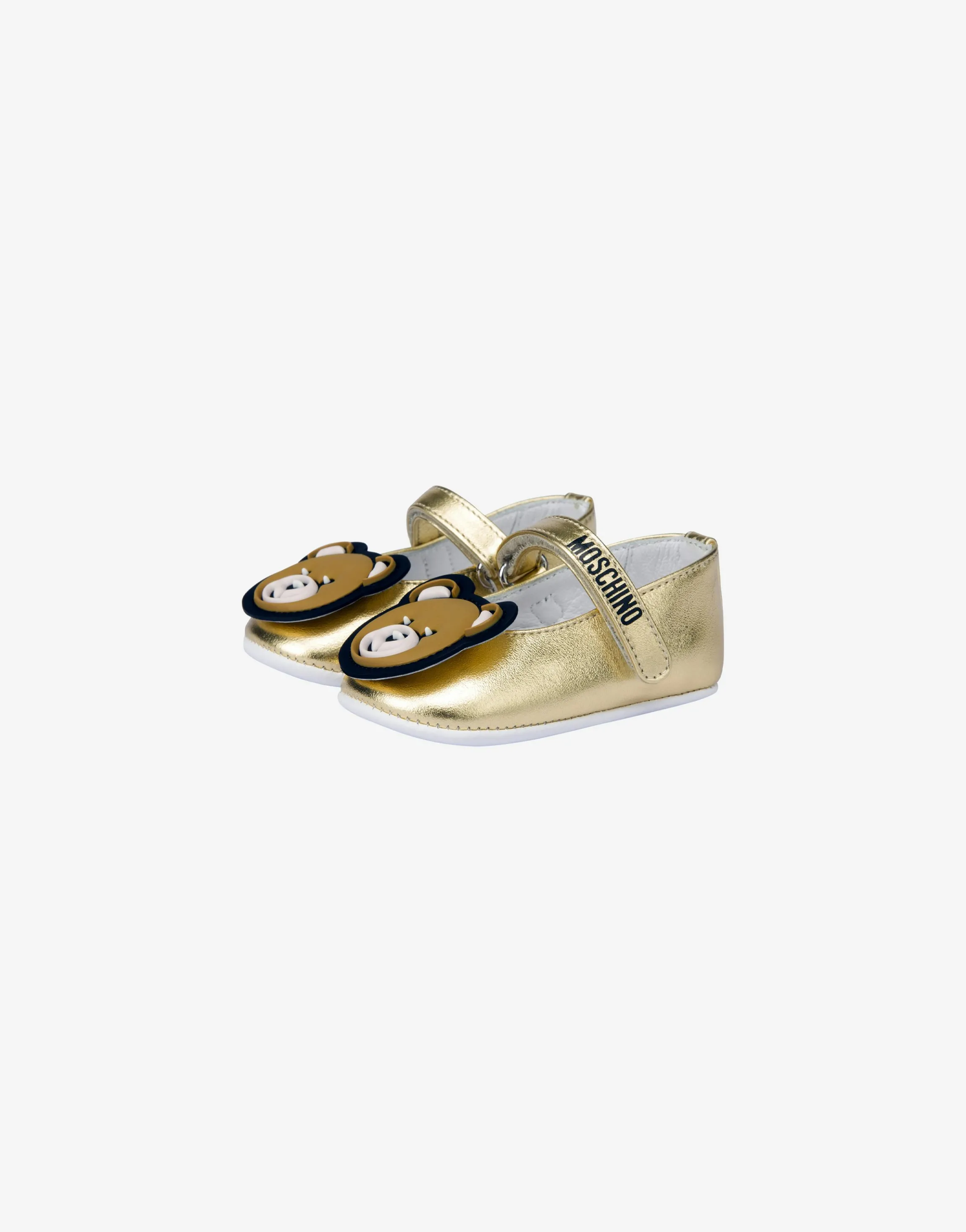 Teddy Bear laminated Mary Jane ballet flats