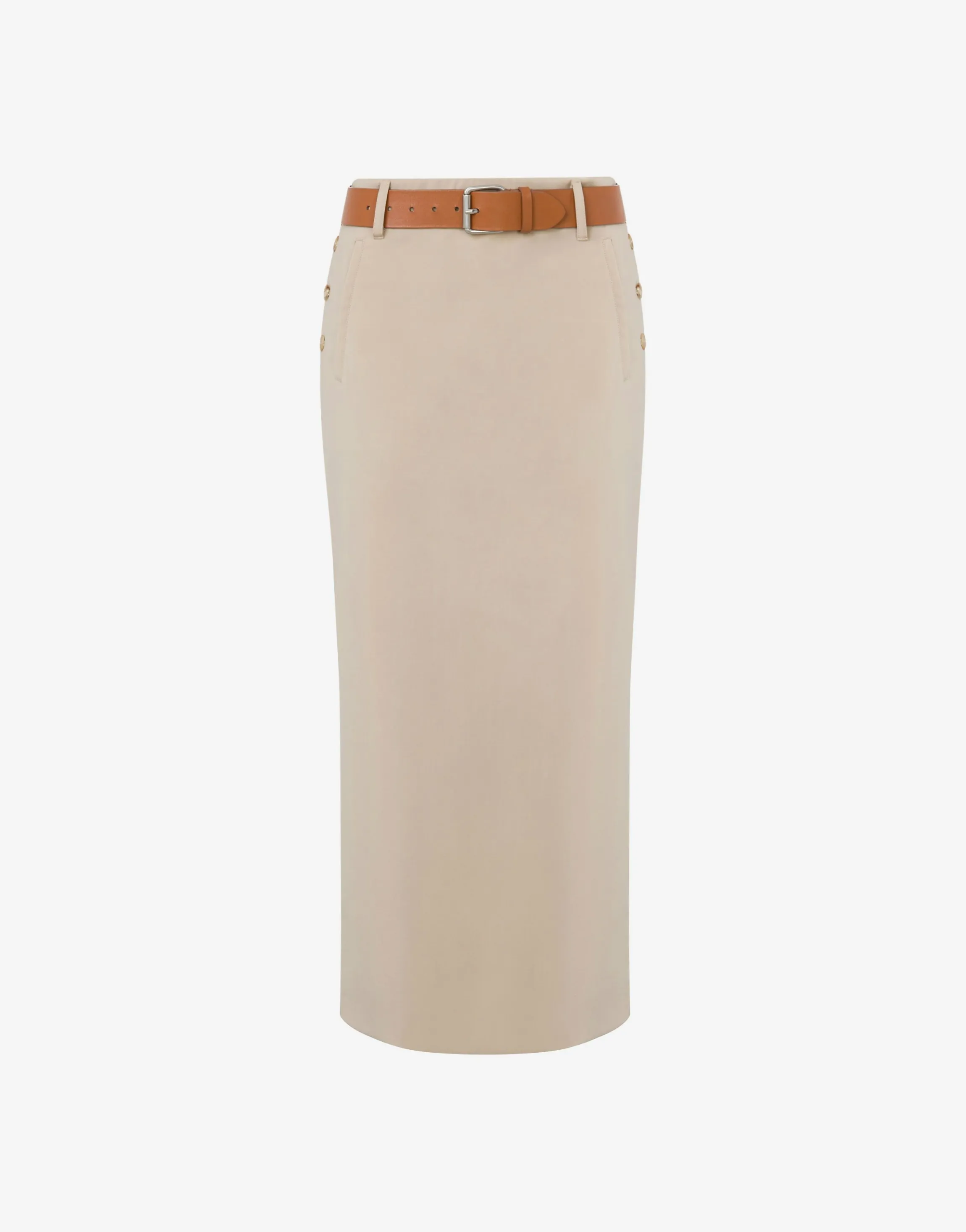 Wool Twill Skirt Tailored Twist